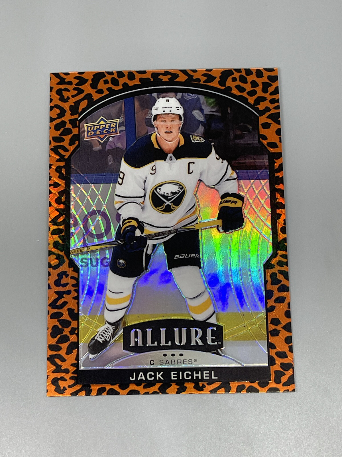 Jack Eichel 2020-21 Upper Deck Allure Leopard Parallel #68 Buffalo Sabres