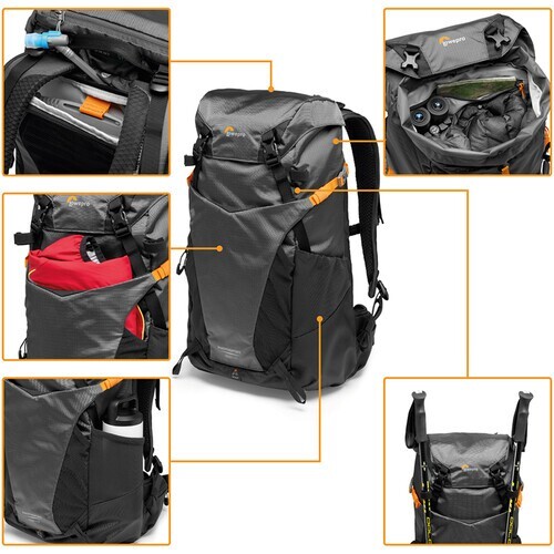Lowepro PhotoSport BP 24L AW III Photo Backpack (Gray/Black) - Picture 3 of 17
