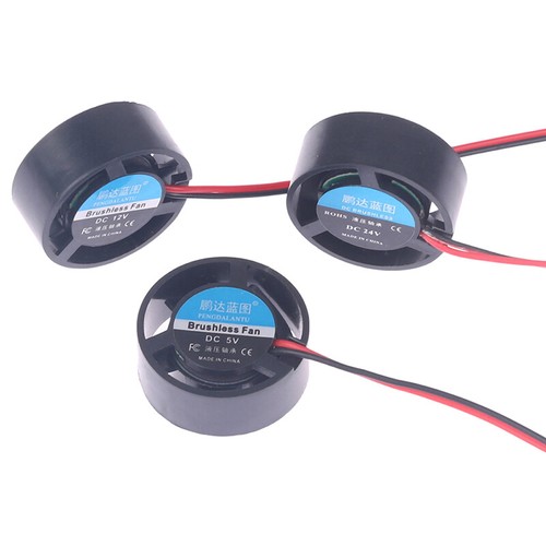 1Pc Notebook Micro Cooling Fan 25.5x10mm 5/9/12/24V Round Mini For Led Lamps - Afbeelding 10 van 16