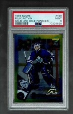 1994-95  Score Gold Line. Punched.  Felix Potvin.  #169.  PSA 9.    Pop 1