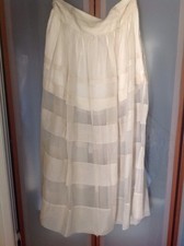 JOHN GALLIANO RUNWAY BEIGE SILK LONG SKIRT SZ. 44 NWOTAG ITALY     