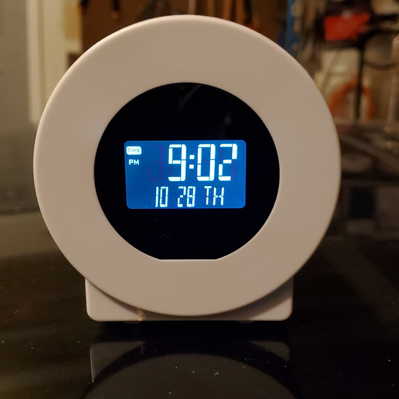 Traxx white Digital Portable Travel Electric Alarm Clock battery or