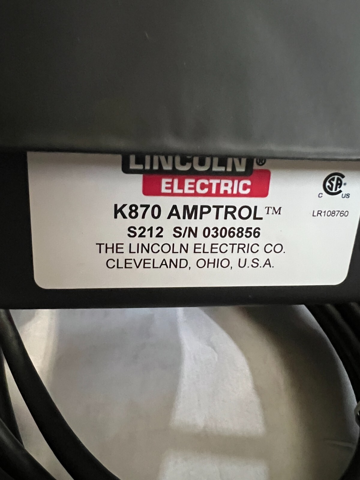 Lincoln Electric Welding K870 Amptrol S106 Foot Control Pedal