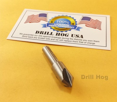Drill Hog  3/8'' Countersink 3/8'' Reamer 3 Flute Cobalt M42 82° Lifetime Warranty