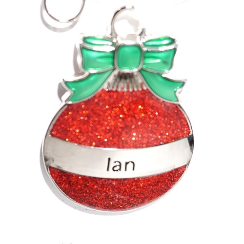 Ganz Metal Christmas Ornament Ball Red Personalized Pick Name Collectible NWT JB - Picture 38 of 72