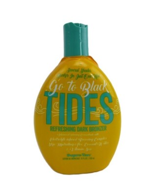 Supre Tan Go to Black Tides Indoor Tanning Lotion 12oz Dark Bronzing DHA Natural