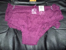 2 Pretty Lacy Panties Plum color, Size M, Brand New SHIPS FREE 