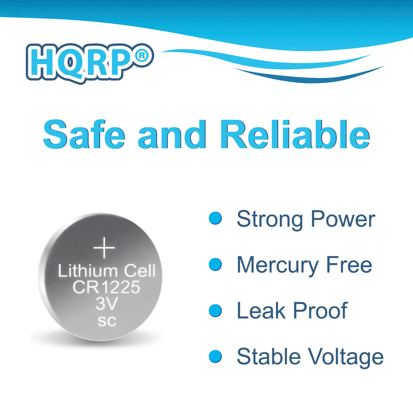 5Pack HQRP Coin Battery Compatible with CR1225 BR1225 DL1225 DL1225B