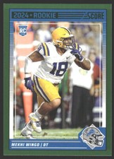 Mekhi Wingo #372 2024 Score Green Detroit LionsRC Rookie