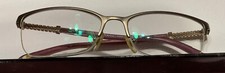 TIFFANY  Co.RARE VTG EYEGLASS FRAMES GOLD TONE RIMS Crystal Accents 5 1/4  top