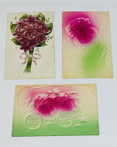 Vintage Postcards Early 1900s Lot Of 14 Beautiful Flowers Posted Stamped - Picture 6 of 9