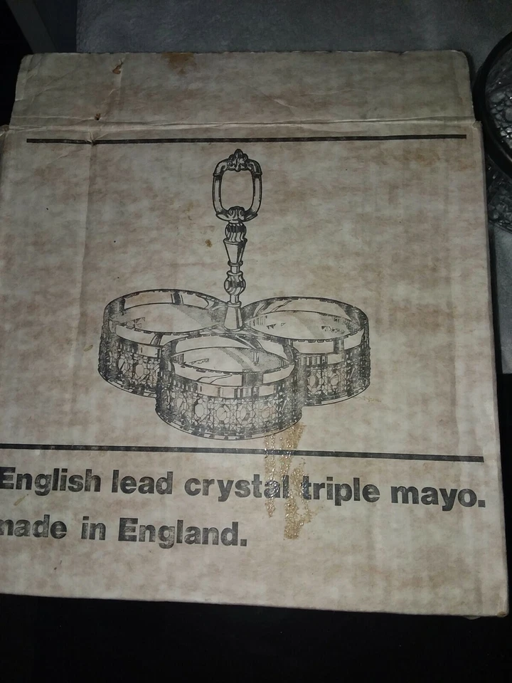 Bleikristall lead crystal triple mayo made in England  - Image 3 of 4