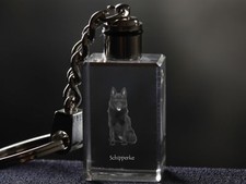 Schipperke, Dog Crystal Keyring, Keychain, High Quality, Crystal Animals UK