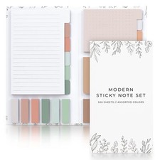 Aesthetic Pastel Sticky Notes Set of 528 with Tabs For Bible Study - Incl. St...