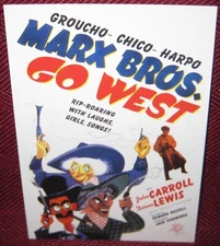 2009 BREYGENT CLASSIC MOVIE POSTERS TRADING CARD #54 GO WEST MARX BROTHERS