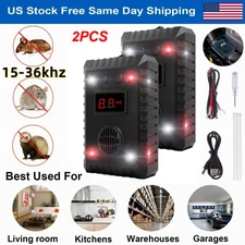 1/2PC Car Ultrasonic Mouse Repeller Vehicle Rat Rodent Pest Animal Repellent 12V