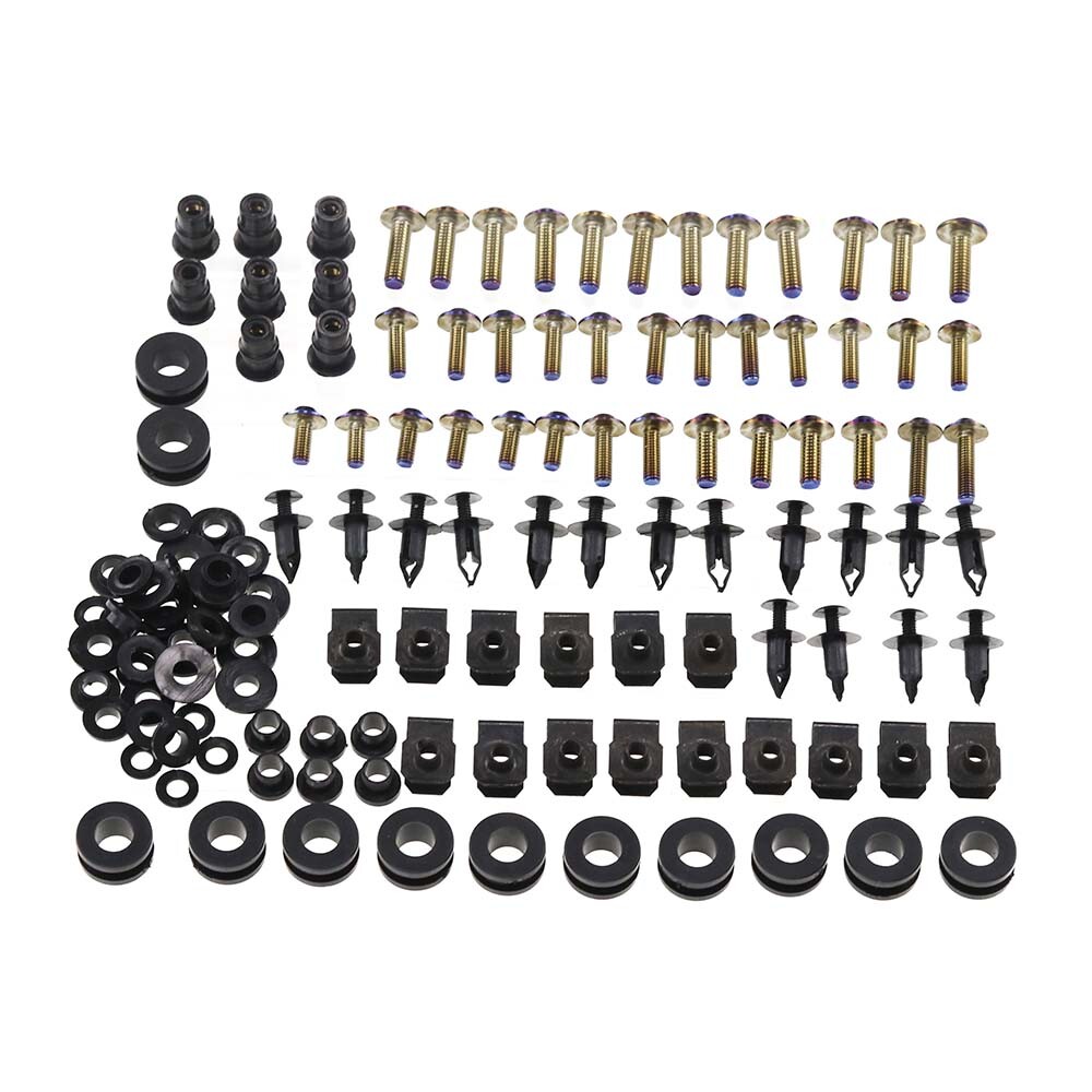 Motorcycle Stainless Complete Bodywork Fairing Bolt Kit Screws Clip For SUZUKI GSX-R600 GSX-R750