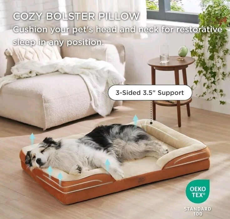 Bedsure Orthopedic Dog Bed for Extra Large Dogs XL Washable Dog Sofa