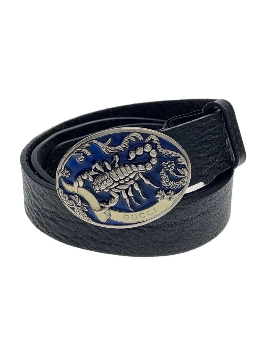 Ceinture GUCCI cuir noir uni homme 235807 scorpion occasion