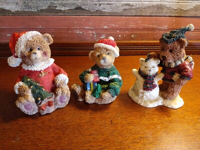 3 ~ K'S Collection Christmas Bears Figurines Vintage Collectable Toys ...