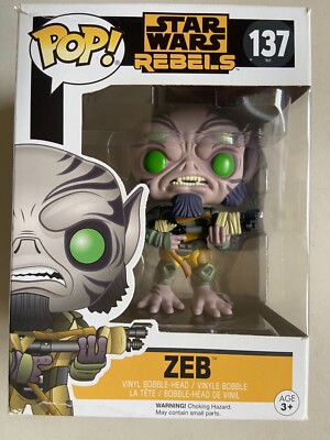 Funko Pop Star Wars Rebels Zeb #137 Vaulted Retired Garazeb