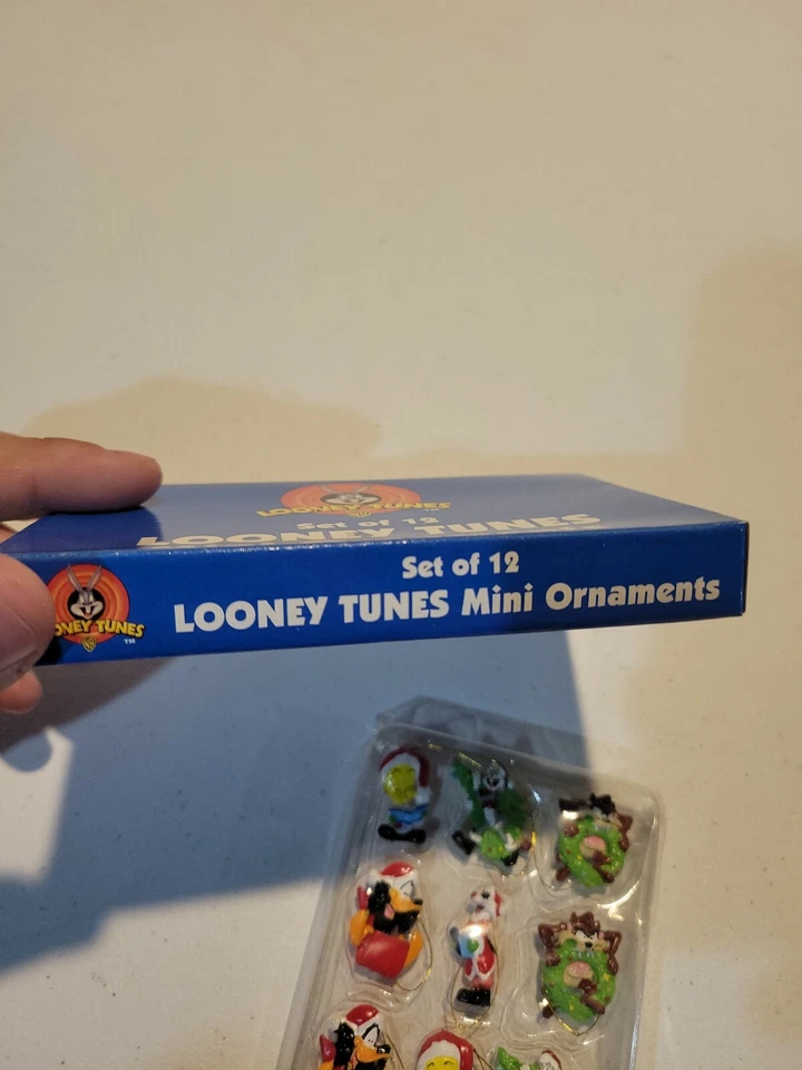 Juego de 12 mini adornos navideños vintage de Looney Tunes *Nuevo* Foto 3 de 4