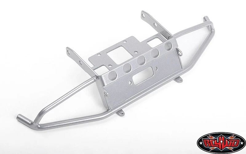 RC4WD VVV-C0929 Guardian Steel Front Winch Bumper Silver w/ Lights : SCX10 II - Image 4 of 4