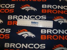 Denver Broncos NFL Football Cotton Navy Fabric Remnant Piece 14"W x 3 yds 4"L