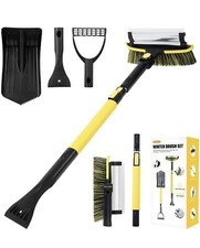 GEJRIO Ice Scraper and Snow Shovel, 5 in 1 Snow Brush for Car Windshield, 29.9"