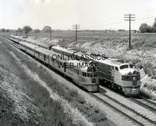 1954 STREAMLINER ZEPHYR LOCOMOTIVES NEW & OLD RAILROAD TRAIN PHOTO BROOKFIELD MO