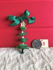 Genuine Green Surf Tumbled Sea Glass Christmas Tree with Bow T3