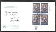 UN New York SC # 494 trygve Halvdan lie FDC. UNPAt