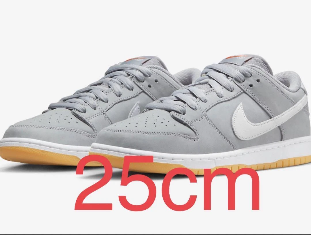 Nike SB Dunk Low Pro ISO Wolf Grey Gum Orange Label DV5464-001 US