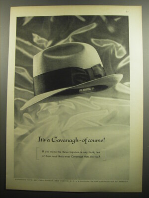 1957 Cavanagh Hats Advertisement - Lee Bristol Jr.