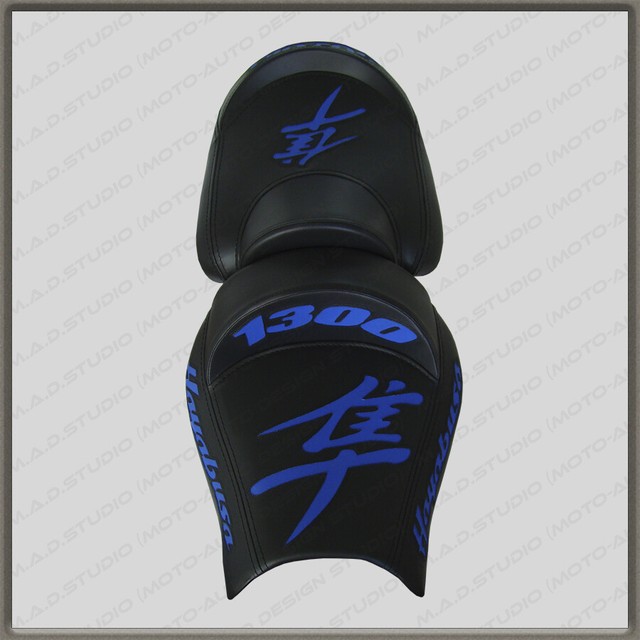 Unique Custom Seat COVER Suzuki Hayabusa 9907 (1 Gen) Black+Blue