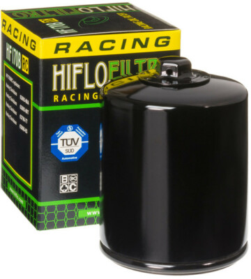 Hi Flo Racing Oil Filters For V-Twin Black, Long HF170BRC