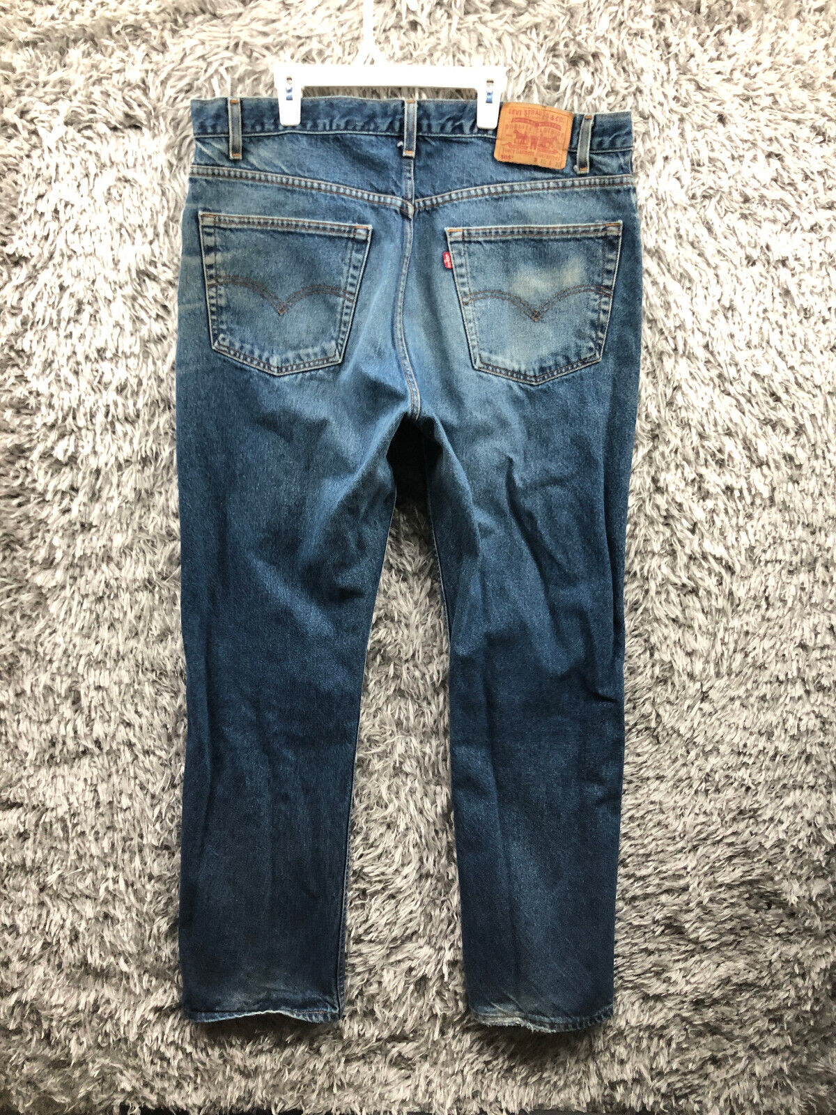 Levi's 505 Jeans Size 40x32 Mens Mid Rise Straight Leg Dark Wash Blue Denim  | eBay