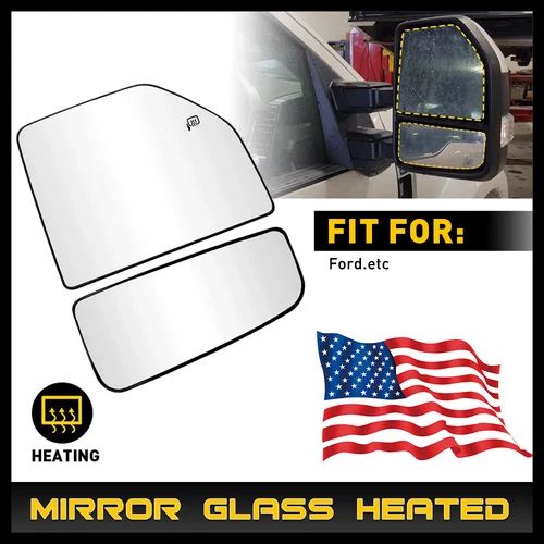 MIRROR GLASS HEATED PASSENGER FITS 2017-2022 FORD SUPER DUTY F250 F350 F450 F550