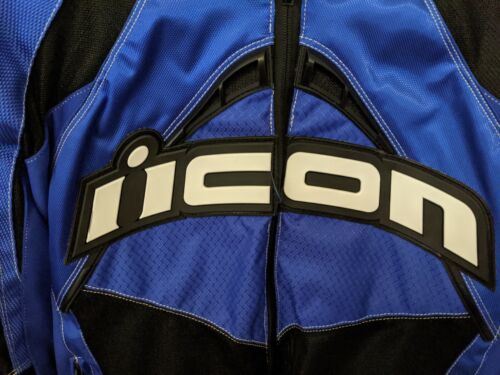 ICON CONTRA TEXTILE MOTORCYCLE JACKET BLUE SIZE MEDIUM - Bild 3 von 5