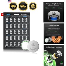 LR44 Batteries 60 Pack, AG13 L1154F 357 303 SR44 A76 Alkaline 1.5V Button Co...