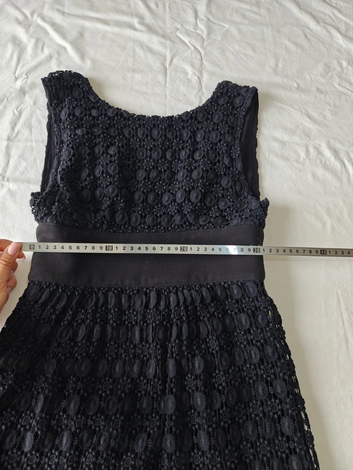 Eleven Paris Black cocktail dress , size 36 (S), 100% cotton Low V Neck Back - Imagen 3 de 4