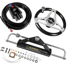 Marine Hydraulic Steering Kit for 150HP Outboard Engine -Complete Marine System