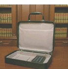 Mint Samsonite Business Portfolio Briefcase Zip Blk Genuine Leather Charity — photo 4