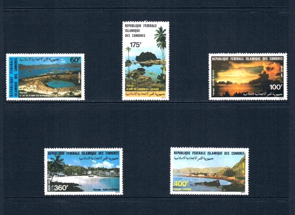 $13,00 Scott значение - 1983 COMOROS остров сцены, закат индийский Oc CV MNH NH UMM - Изображение 3 из 4
