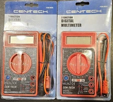 2 New Cen-Tech 7 Function Digital Multimeter 98025
