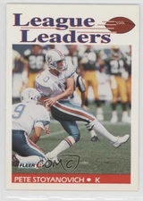 1992 Fleer League Leaders Pete Stoyanovich #458 0s5