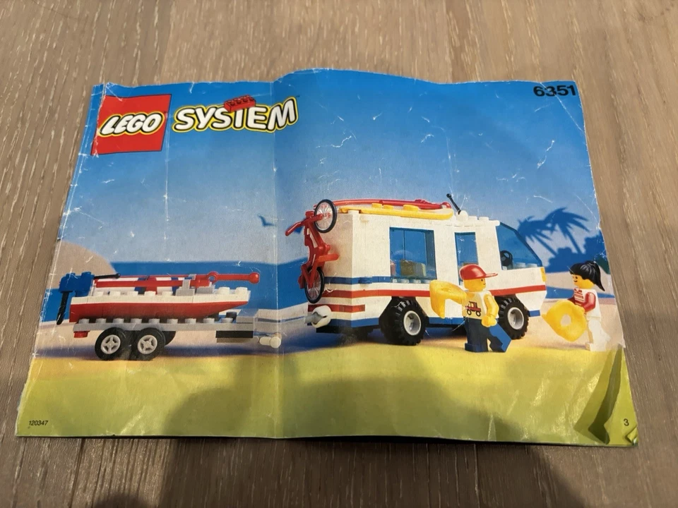 Cámper LEGO Town 6351 Surf N' Sail de colección (1992) - 96% completo + manual - LEER Foto 3 de 4