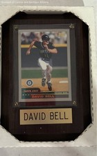 Topps 2000 Seattle Mariners David Bell (Second Base) Mini Wall Plaque In Case