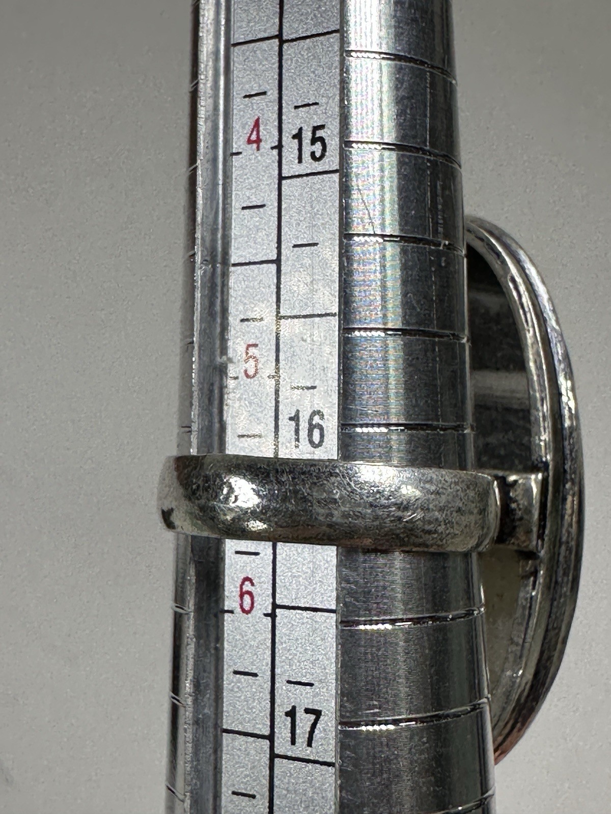 Zebra Calcite Statement Ring .925 Setting Black &… - image 8