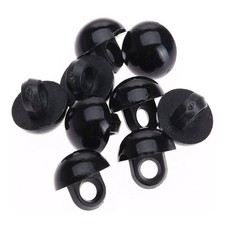 100 Black Plastic Safety Craft 10mm Eyes for Doll/Plush Making Crochet
